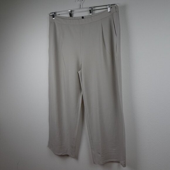 Eileen Fisher Wide Leg Pants Women's Plus Size 3X Gray Wool Lightweight - Picture 4 of 9